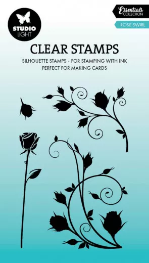 Studio Light Clear Stamps - Essentials Nr. 705 - Rose Swirl Silhouette