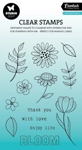 Studio Light - Clear Stamps - Essentials Nr. 760 - Bouquet Pop-Up