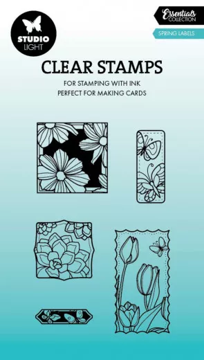 Studio Light - Clear Stamps - Essentials Nr. 811 - Spring Labels