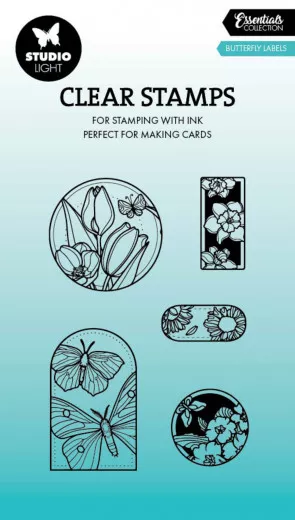 Studio Light - Clear Stamps - Essentials Nr. 812 - Butterfly Labels