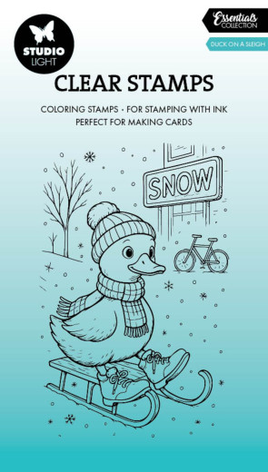 Studio Light - Clear Stamps - Essentials - Duck on a Sleigh