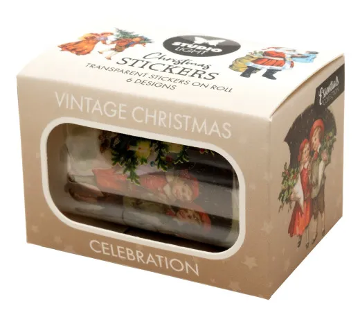 Studio Light - Transparent Stickers on Roll - Vintage Christmas - Celebration