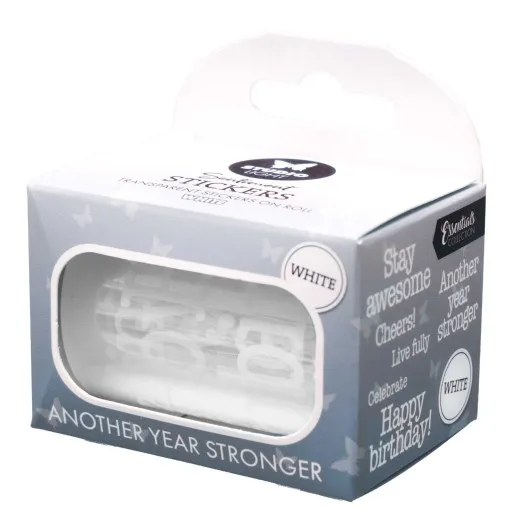 Studio Light - White Transparent Stickers on Roll - Another Year Stronger