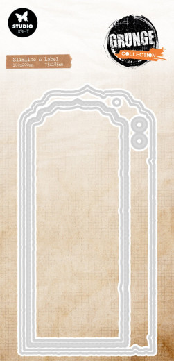 Studio Light - Cutting Dies - Grunge Collection - Slimline & Label