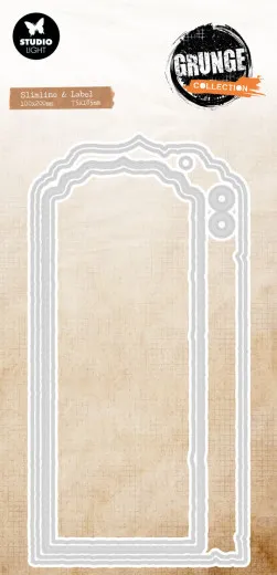 Studio Light - Cutting Dies - Grunge Collection - Slimline & Label