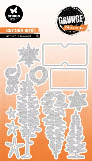 Studio Light - Cutting Dies - Grunge Collection Nr. 832 - Winter Elements