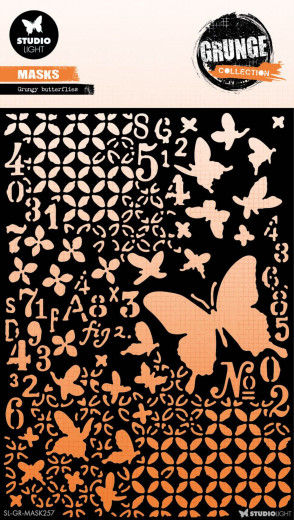 Studio Light - Masks / Stencils - Grunge Collection Nr. 257 - Grunge Butterflies