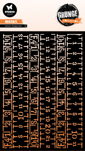 Studio Light - Masks / Stencils - Grunge Collection Nr. 335 - Rulers Background