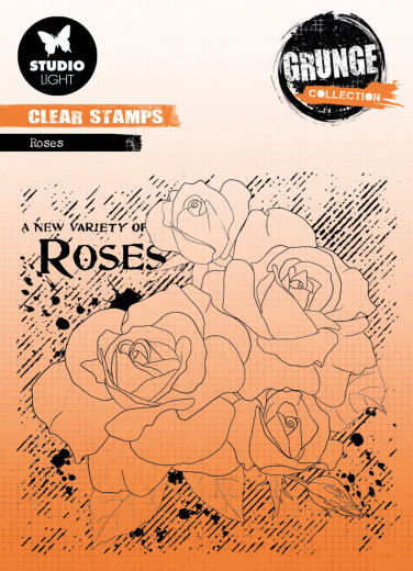 Studio Light Clear Stamps - Grunge Collection Nr. 401 - Roses Grunge