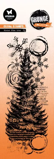 Studio Light Clear Stamps - Grunge Collection Nr. 678 - Winter Pine Tree