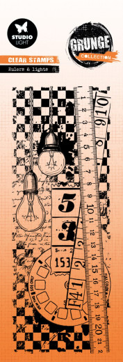 Studio Light Clear Stamps - Grunge Collection Nr. 822 - Rulers & Lights