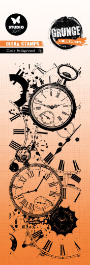 Studio Light Clear Stamps - Grunge Collection Nr. 823 - Clock Background