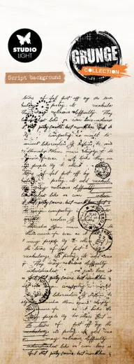 Studio Light - Clear Stamps - Grunge Collection - Script Background
