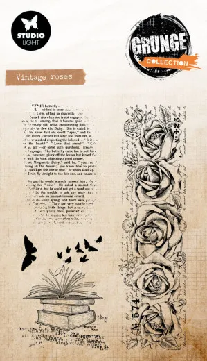 Studio Light - Clear Stamps - Grunge Collection - Vintage Roses
