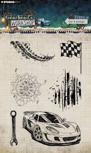 Studio Light - Clear Stamps - Gearhead's Workshop - Car & Grunge