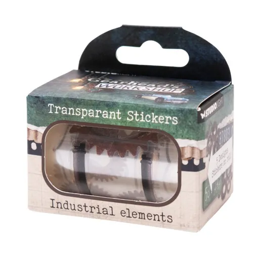 Studio Light - Transparent Stickers on Roll - Gearhead's Workshop - Industial Elements