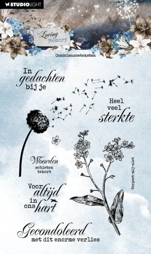 Studio Light Clear Stamps - Essentials Nr. 561 - In Loving Memory - Condoleanceteksten