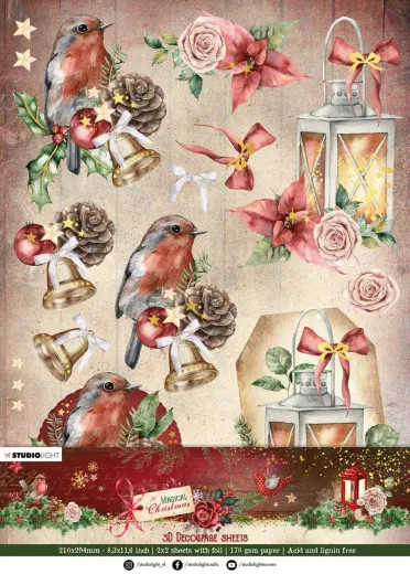 StudioLight - Magical Christmas Nr. 33 - 3D Decoupage Sheets