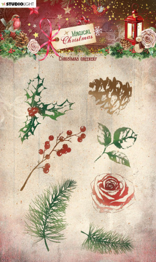 Studio Light Clear Stamps - Magical Christmas Nr. 500 - Christmas Greenery