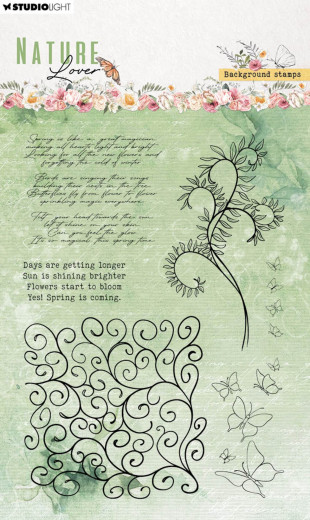 Studio Light Clear Stamps - Nature Lover Nr. 594 - Background Stamps