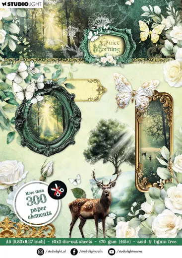 Studio Light - Die-Cut Paper Pad - Quiet Morning - Embellishments