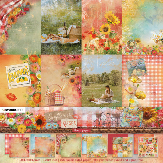 Studio Light 12x12 Paper Pack - Sunflower Kisses