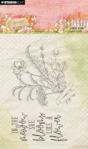 Studio Light - Clear Stamps - Spring Meadow Nr. 775 - Flower Bloom