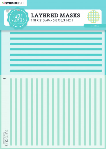 Studio Light Mask Stencil - Sweet Stories - Stripes