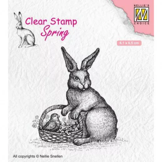 Clear Stamps - Frühling Hase mit Korb