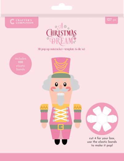 Metal Die & Stencil Set - A Christmas Dream - 3D Pop-Up Nutcracker