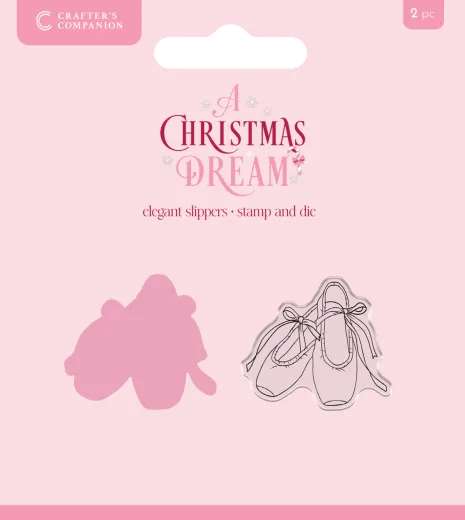 Clear Stamp & Cutting Die - A Christmas Dream - Elegant Slippers