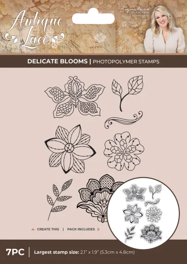 Clear Stamps - Antique Lace - Floral Lace