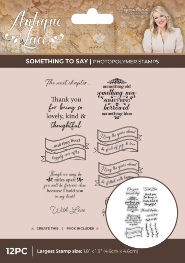 Clear Stamps - Antique Lace - Banners & Heartfelt Sentiments