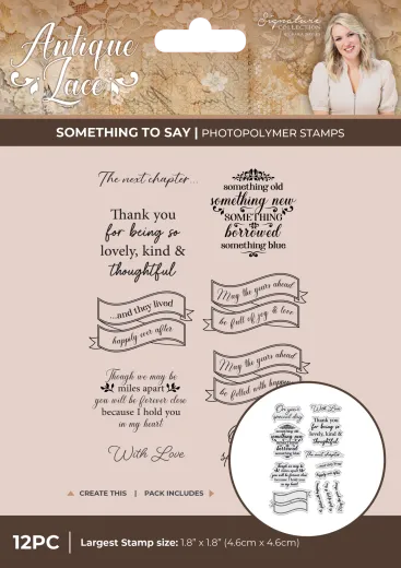 Clear Stamps - Antique Lace - Banners & Heartfelt Sentiments