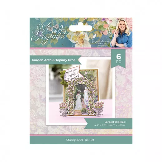 Clear Stamp & Cutting Die - Age of Elegance - Garden Arch & Topiary Urn