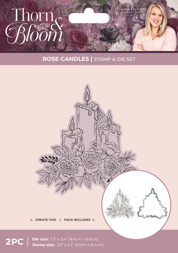 Clear Stamp & Cutting Die - Thorn & Bloom - Rose Candles