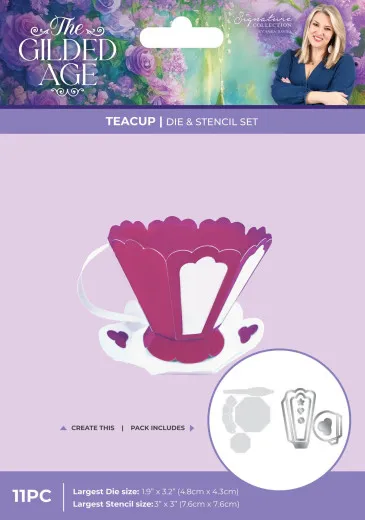 Metal Die and Stencil - The Gilded Age - Teacup