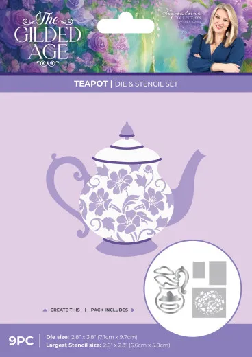 Metal Die and Stencil - The Gilded Age - Teapot