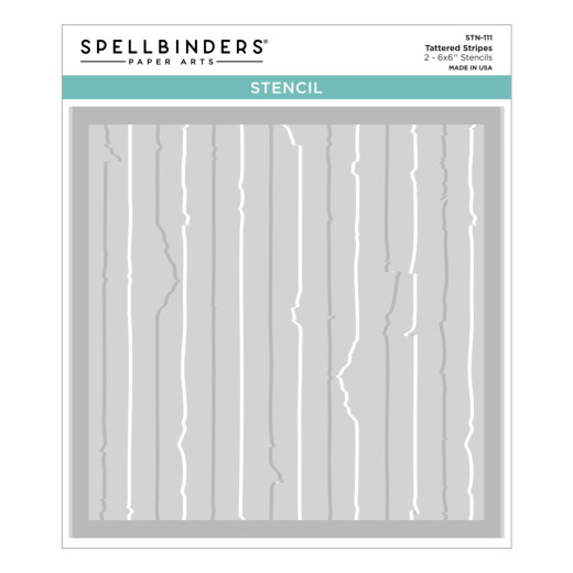 Spellbinders - Stencil - Beautifully Imperfect - Tattered Stripes