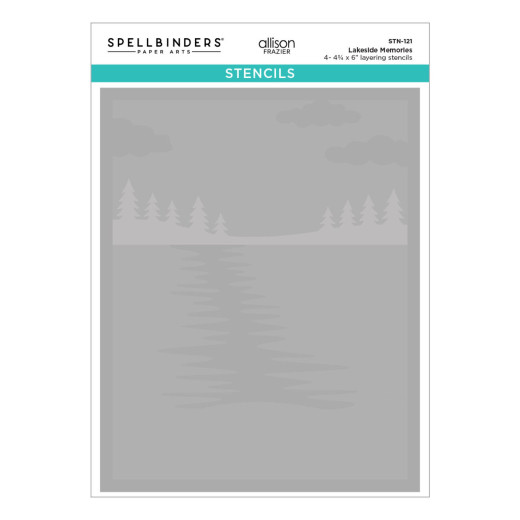 Spellbinders - Layered Stencil - Summer Camp - Lakeside Memories by Allison Frazier