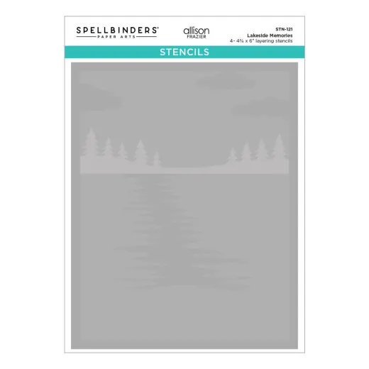 Spellbinders - Layered Stencil - Summer Camp - Lakeside Memories by Allison Frazier