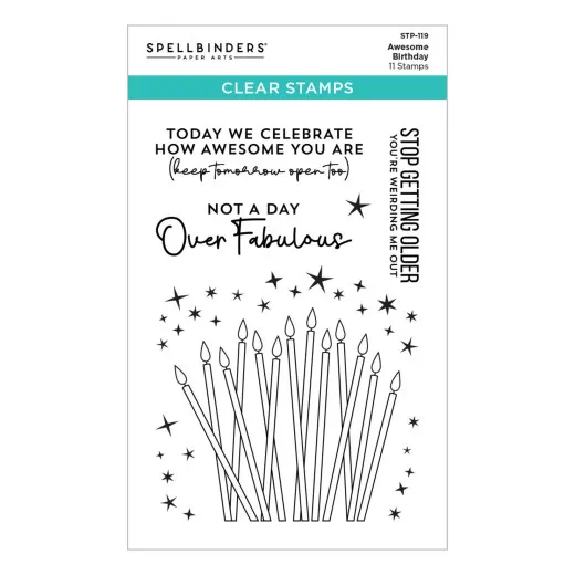 Spellbinders Clear Stamps - Birthday Celebrations - Awesome Birthday
