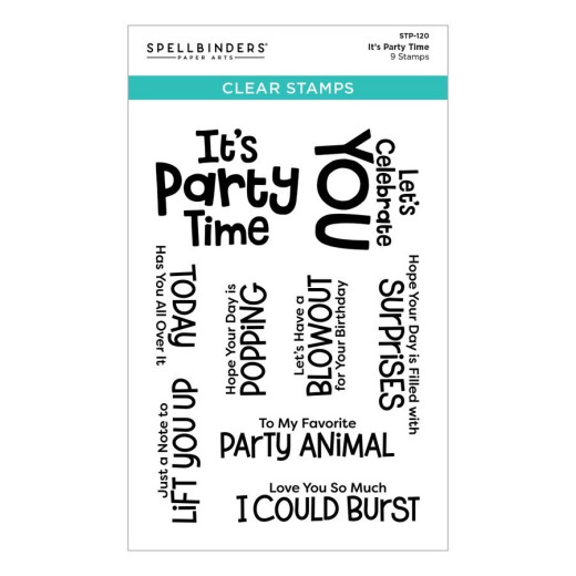 Spellbinders Clear Stamps -  Birthday Celebrations - It's Party Time