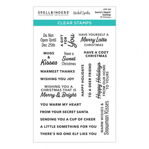 Spellbinders Clear Stamps Set - Santa’s Sippin’ Sayings