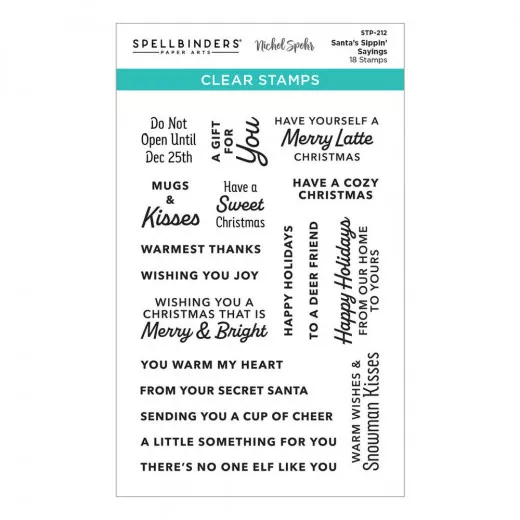 Spellbinders Clear Stamps Set - Santa’s Sippin’ Sayings