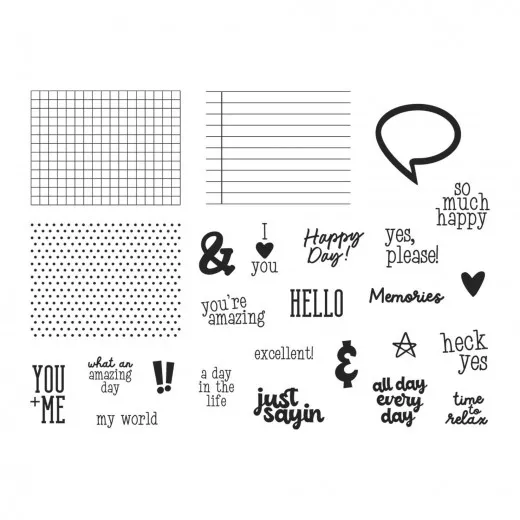 Spellbinders Clear Stamps - Speech Bubbles Sentiments