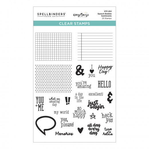 Spellbinders Clear Stamps - Speech Bubbles Sentiments