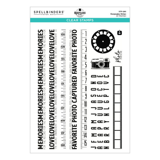 Spellbinders Clear Stamps - Turn the Page - Keepsake Strips by Esther Glas