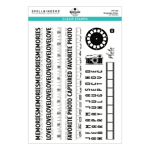 Spellbinders Clear Stamps - Turn the Page - Keepsake Strips by Esther Glas