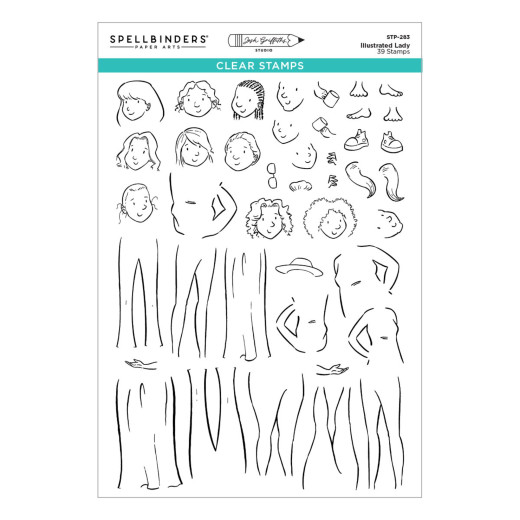Spellbinders Clear Stamps - Storybook Illustrations - Illustrated Lady by Josh Griffiths